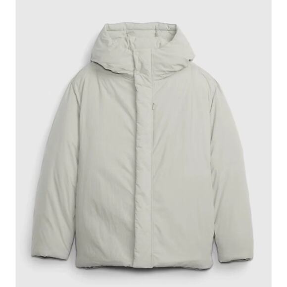 Gap Hooded Oversized Parka Jacket Mens XL Silver - Picture 4 of 11